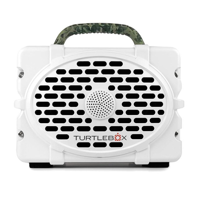 Turtlebox Original Gen 3: Portable Outdoor Bluetooth Speaker – Ultra-Loud (120dB), Waterproof (IP67), Rugged, Impact-Resistant, 3-Day Battery | Party Mode: Unlimited Pairing Stereo, White/Camo
