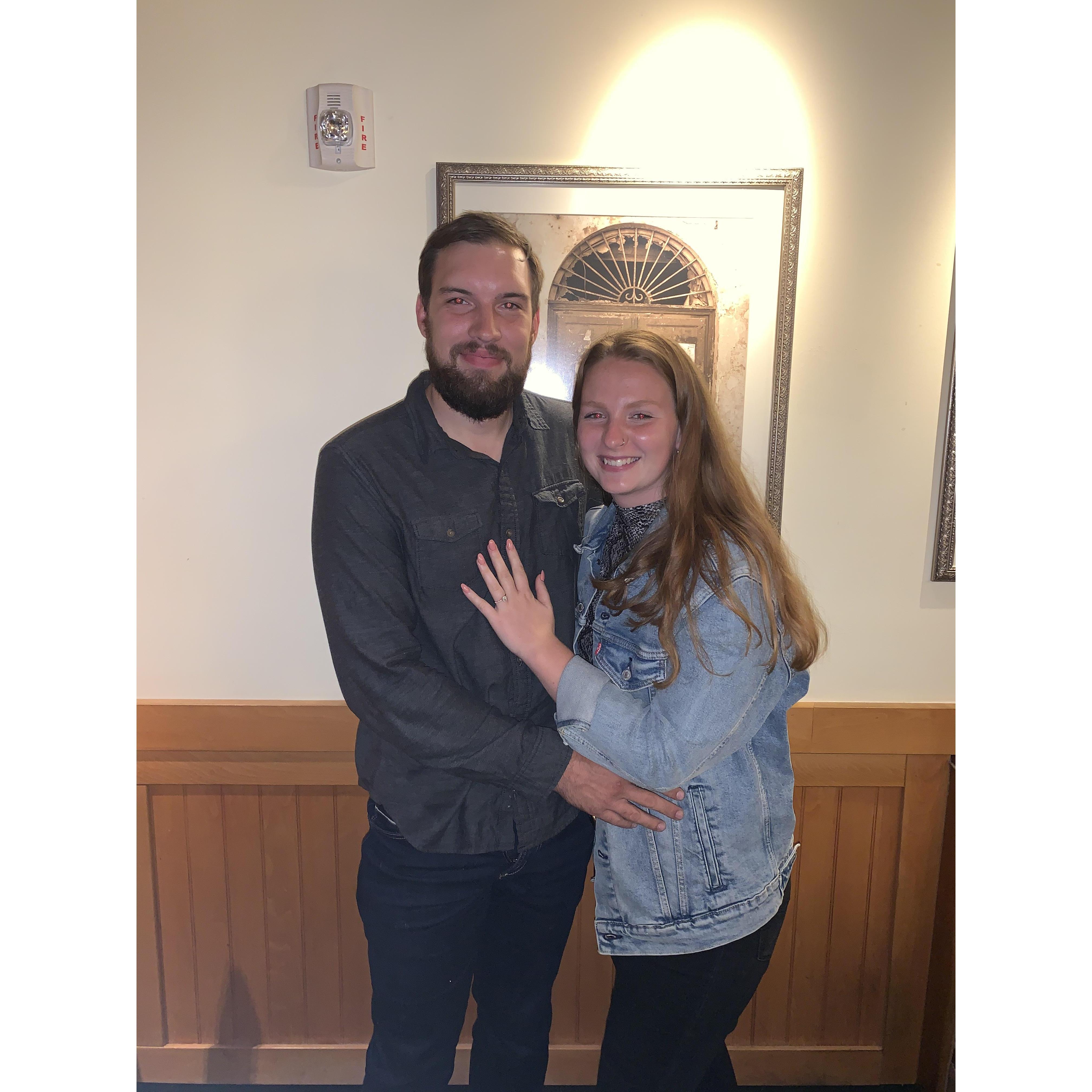 The night we got engaged!