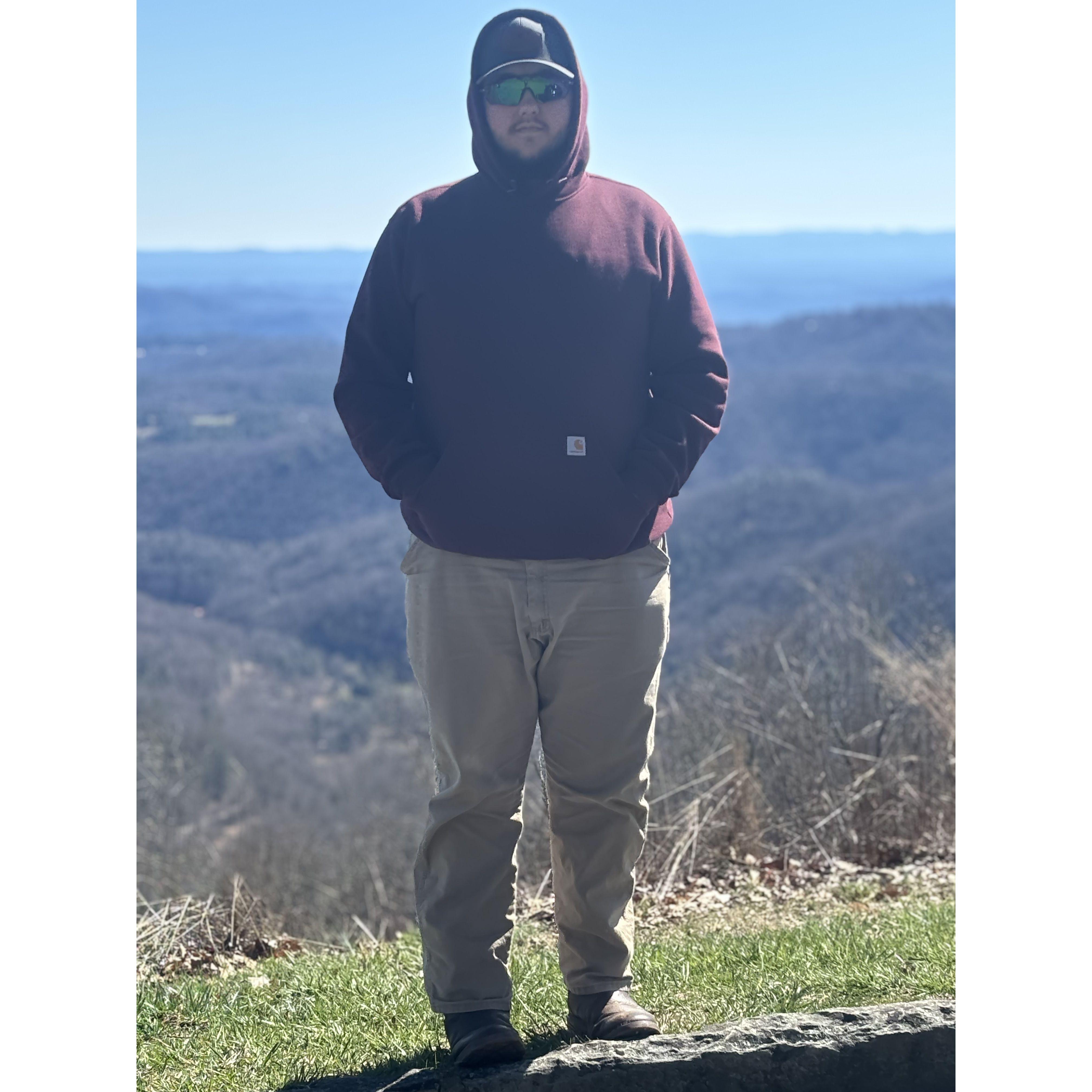 blue ridge parkway, you could see charlotte from the mountains this day