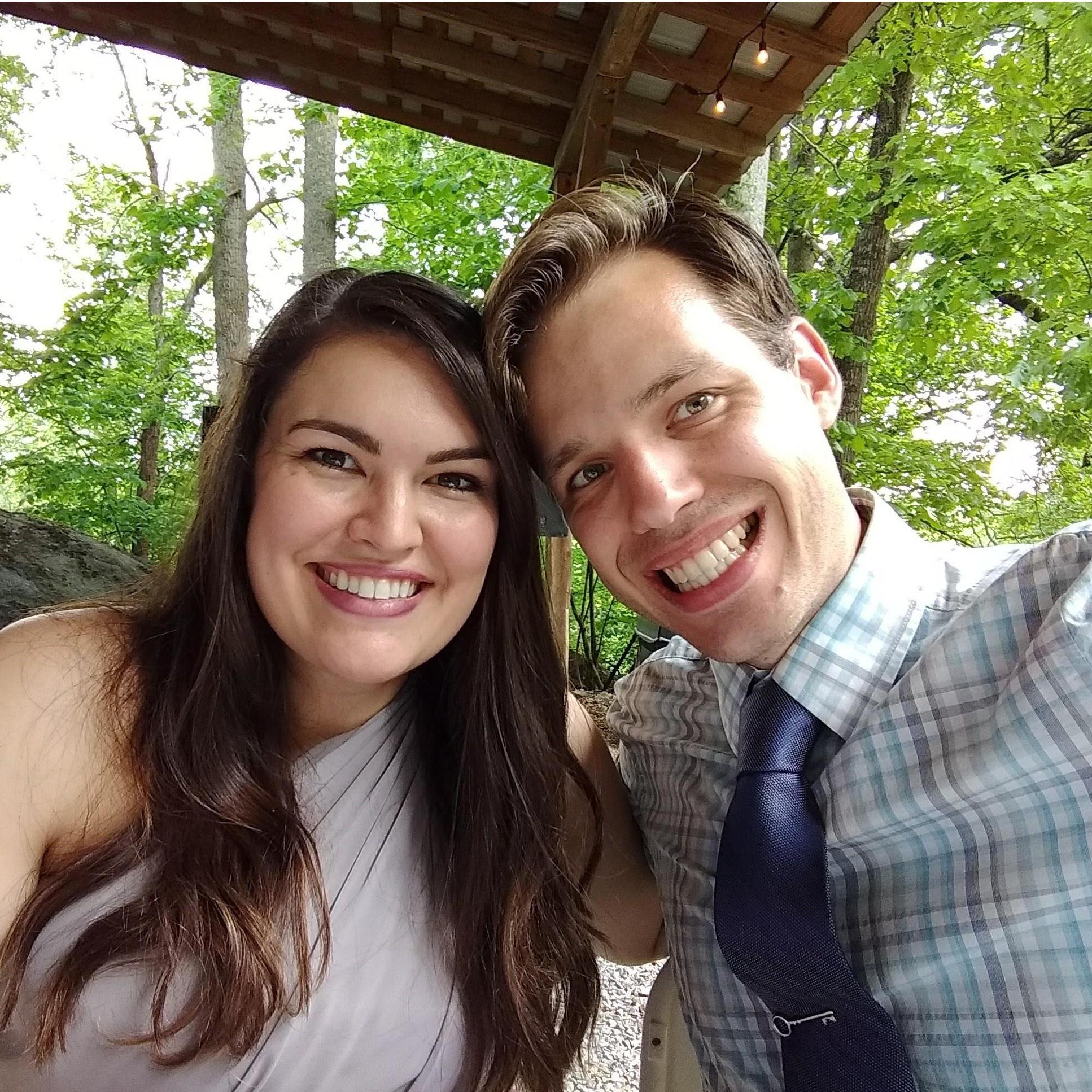 At Sarah and Caleb's wedding