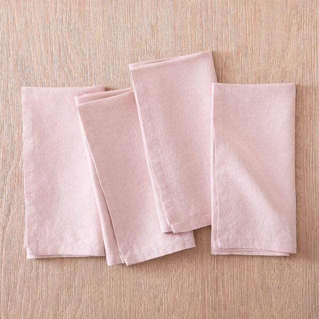 European Linen Napkin, Adobe Rose, 20x20, Set of 4