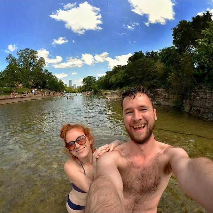 Nate and Hannah in Austin, Texas for spring break, 2019.