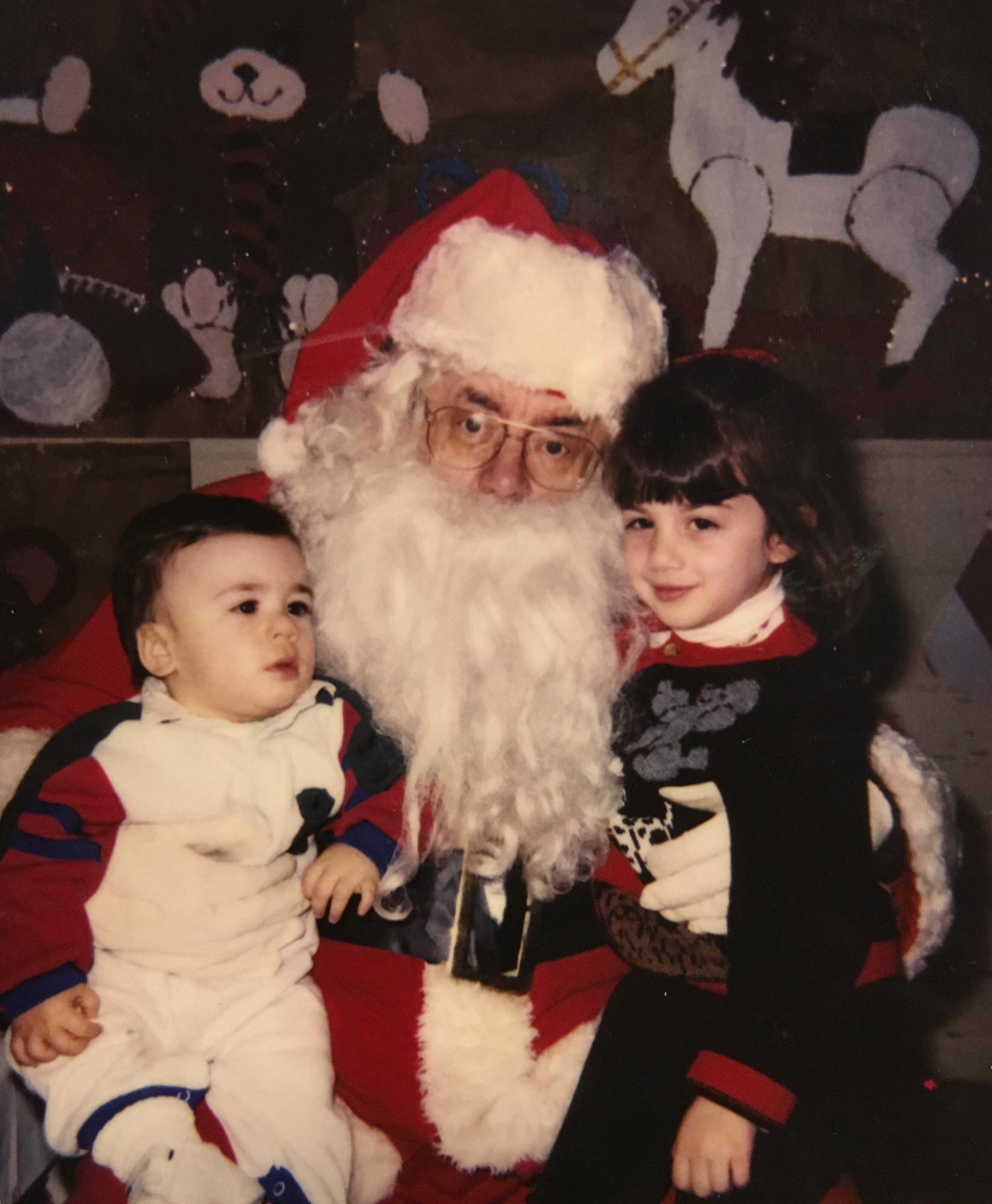 Jen and her brother, Chris. Christmas 1994