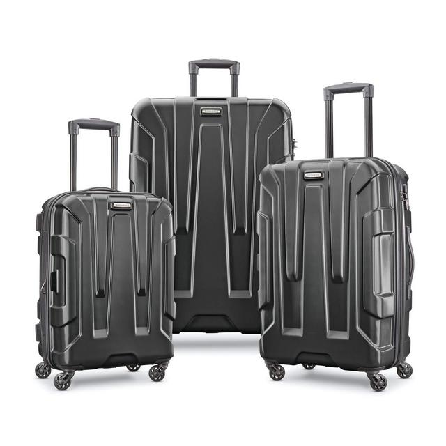 Samsonite Centric Hardside Expandable Luggage with Spinner Wheels, Black, 3-Piece Set (20/24/28)