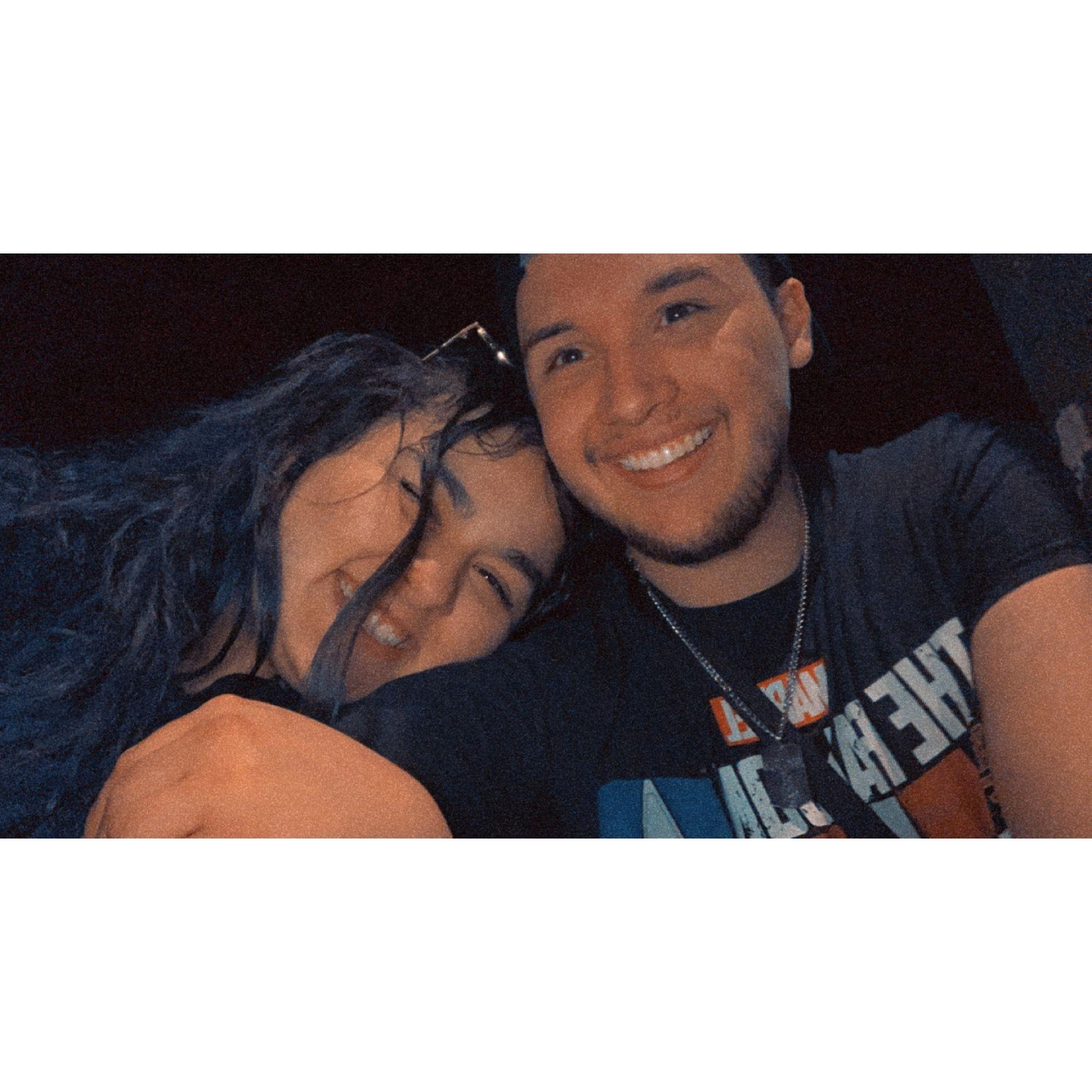High school trip to six flags, first selfie we took together!