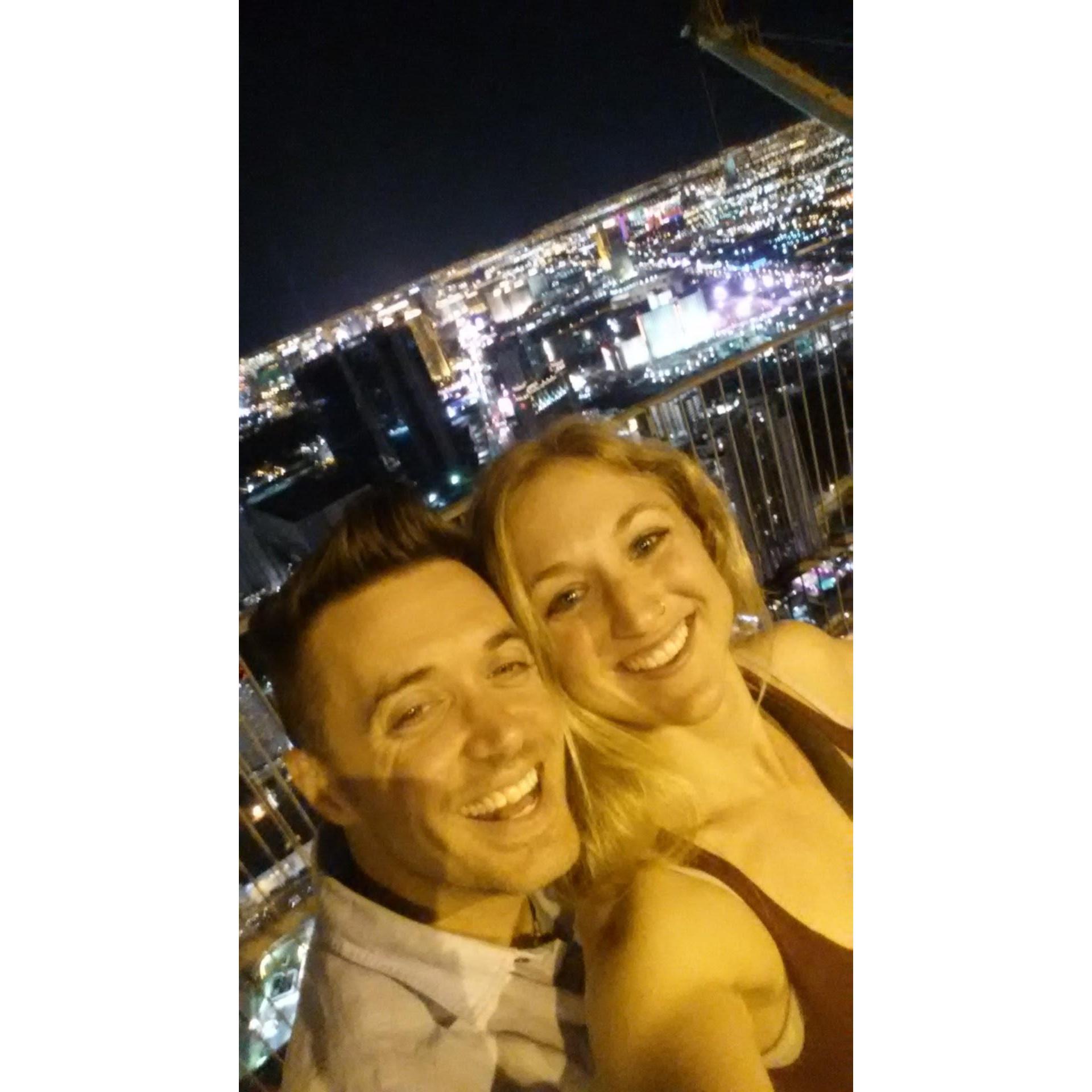 On top of the Stratosphere in Vegas. David's first time going to Vegas and it was so much fun seeing him experience it for the first time.