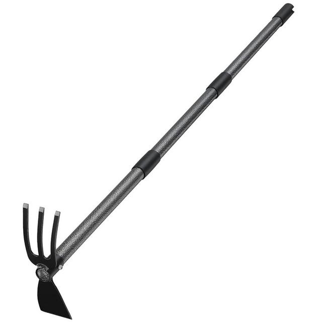 Hoe Cultivator 2 in 1 Hand Garden Tools, 45 Inch Long Handle Garden Hoe with Tiller for Weeding Gardening Planting