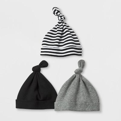 Baby Boys' Save the Day 3pk Hats - Cloud Island™ Black
