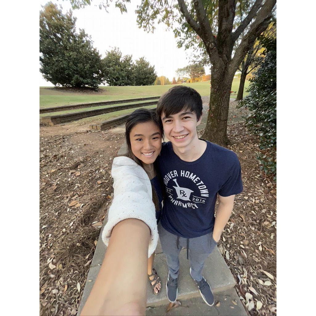 Fall 2022: When we weren’t studying, we were usually outside getting some fresh air and enjoying the fall weather. This is in Vestavia Hills across from a scenic lookout.