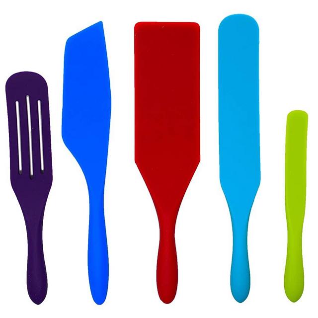 Mad Hungry 5 Piece Spurtle Nonstick Silicone Set, Multicolor