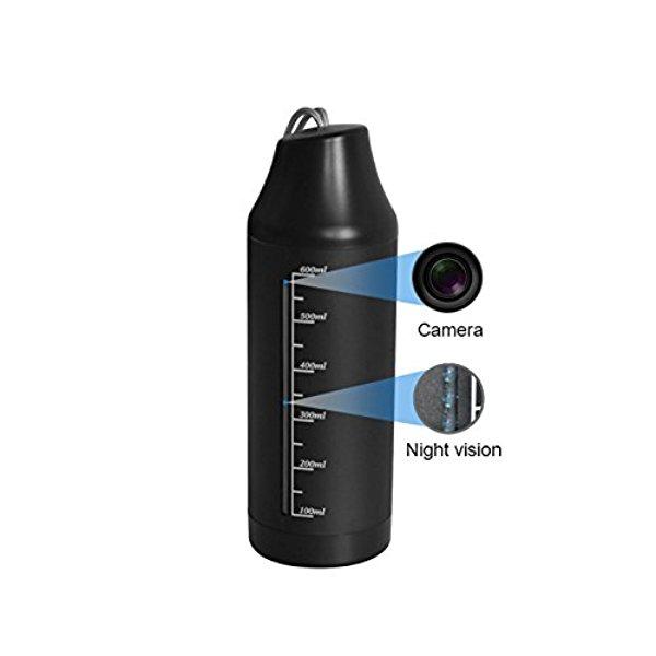 Fuvision 16GB WiFi Hidden Spy Camera HD Night Vision Travel Mug Alike Hidden Video Recorder APP Based Network Security Camera 50 Hours Battery Life P2P Streaming Nanny Camera with Motion Activated DVR