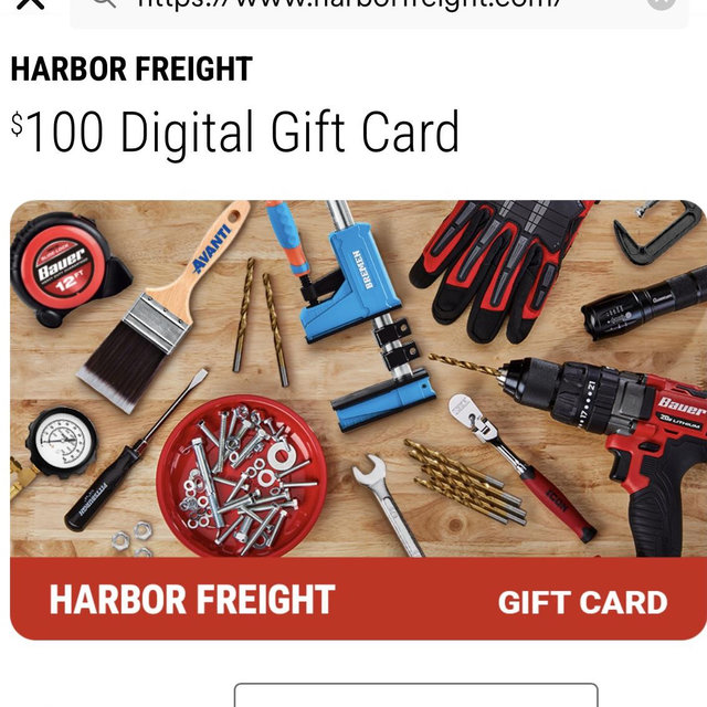 harbor freight gift card