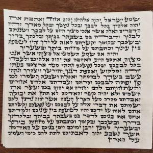 Kosher Mezuzah Parchment Scroll (Klaf)