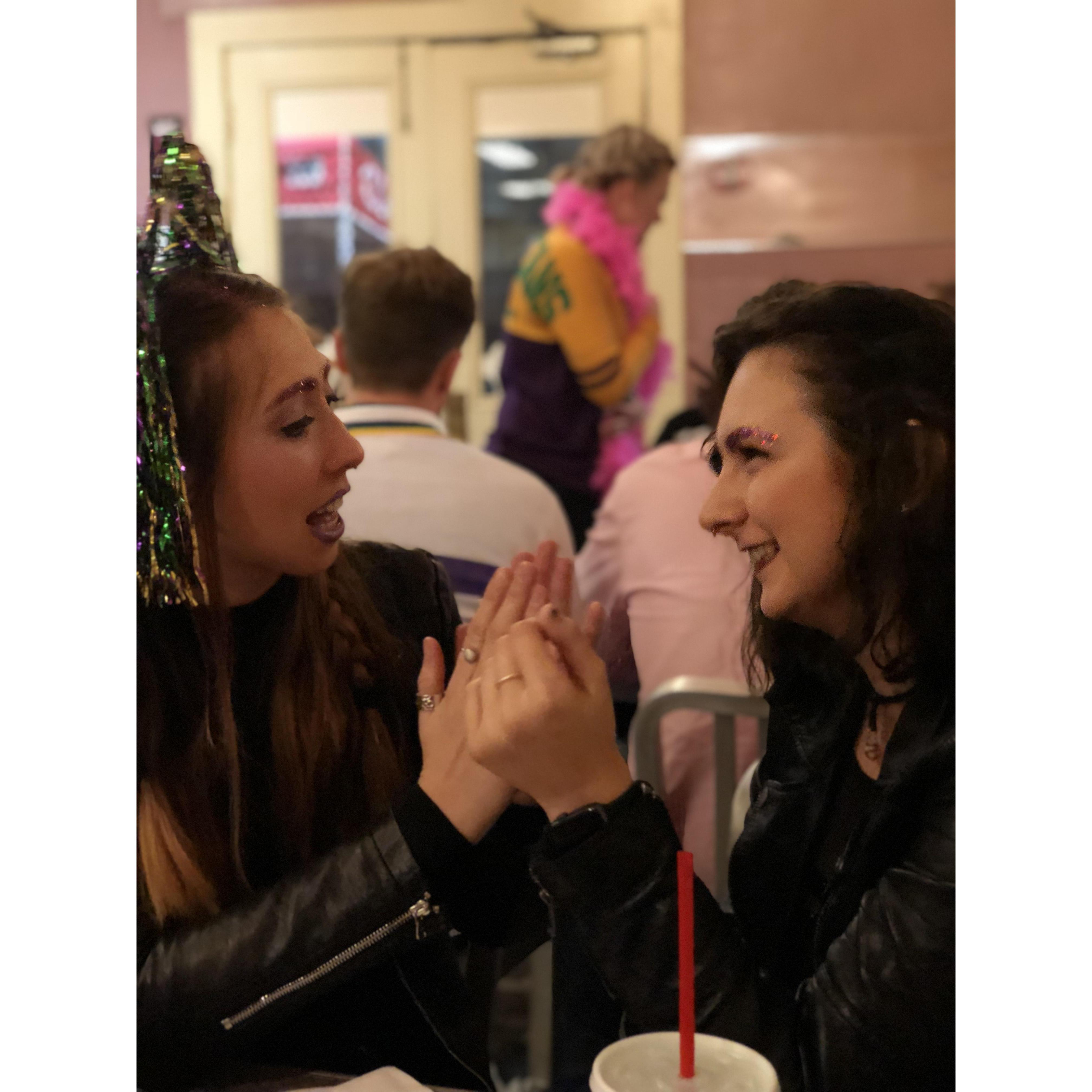 Our first Mardi Gras in NOLA together!
