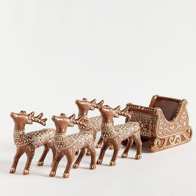 Gingerbread Reindeer Sleigh Set