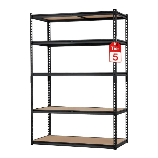 TROPOW 5-Tier Heavy Duty Garage Shelves ¨C 48"x18"x72" Metal Storage Rack, 2500LB Capacity for Basement/Laundry