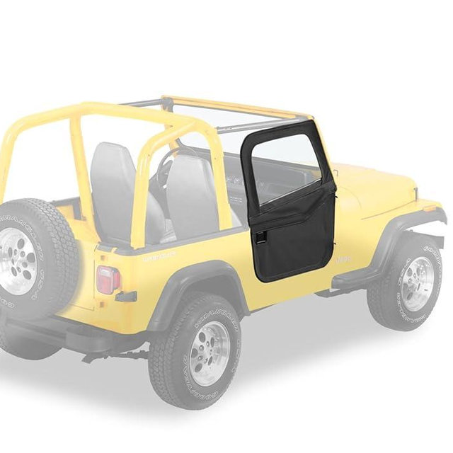 Bestop Full Fabric Doors - Jeep '80-86 CJ7 / '87-95 Wrangler YJ (Black Denim)