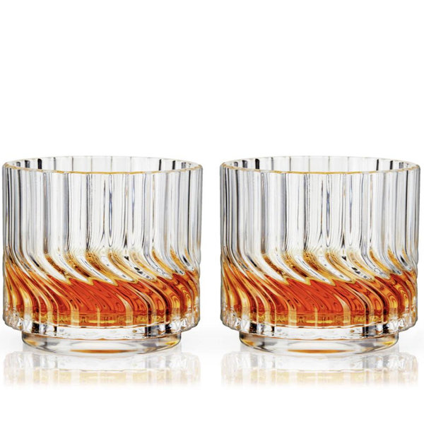 Zephyr Crystal Lowball Tumblers, Set of 2