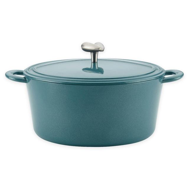 Ayesha Curry 6 qt. Cast Iron Dutch Oven in Twilight Teal