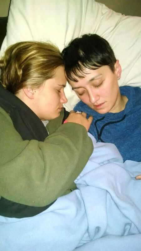 This was actually one of the first pictures we have together. It’s also the night Caitlyn first told Angela she loved her then promptly pretended to be asleep when Angela said something about it.