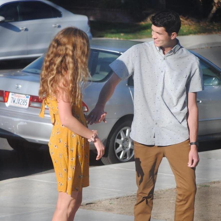 Eric surprises Nadine outside her house