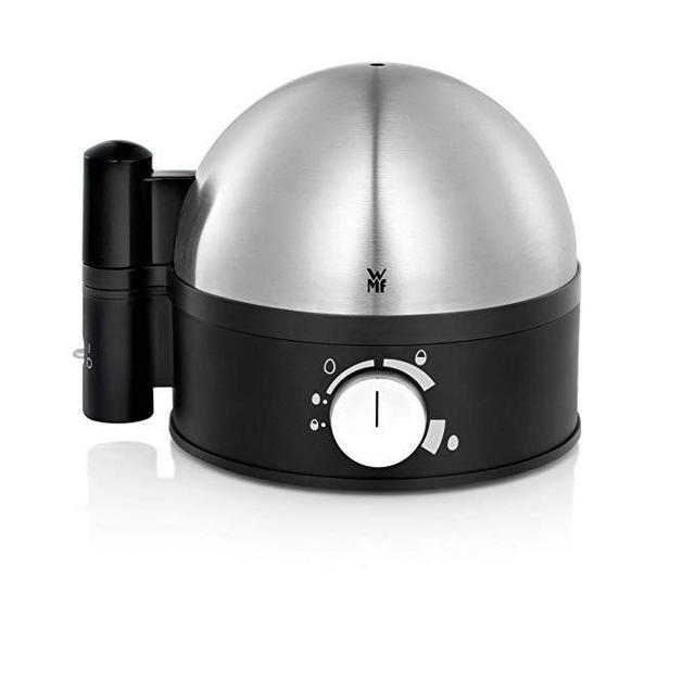 WMF Stelio Eierkocher, für 1-7 Eier, 350 W, mit Härtegradeinstellung, Eierhalter, Messbecher mit Eipick, edelstahl matt