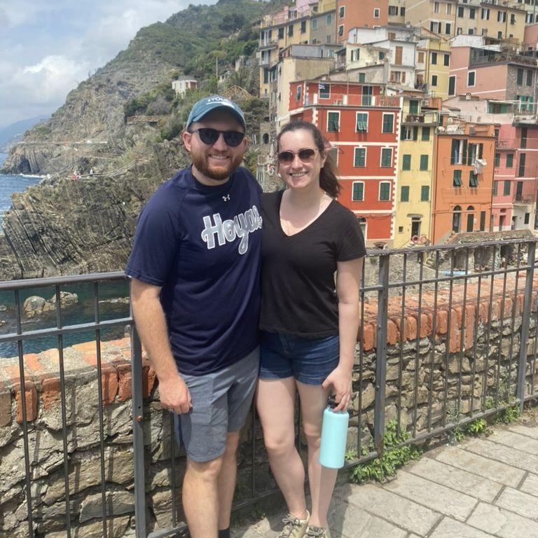 Our first international trip together! Shoutout to Jared for carrying Abigail's heavy suitcase through the hills of Cinque Terre after her original one broke in Milan on Day 1 of the trip
