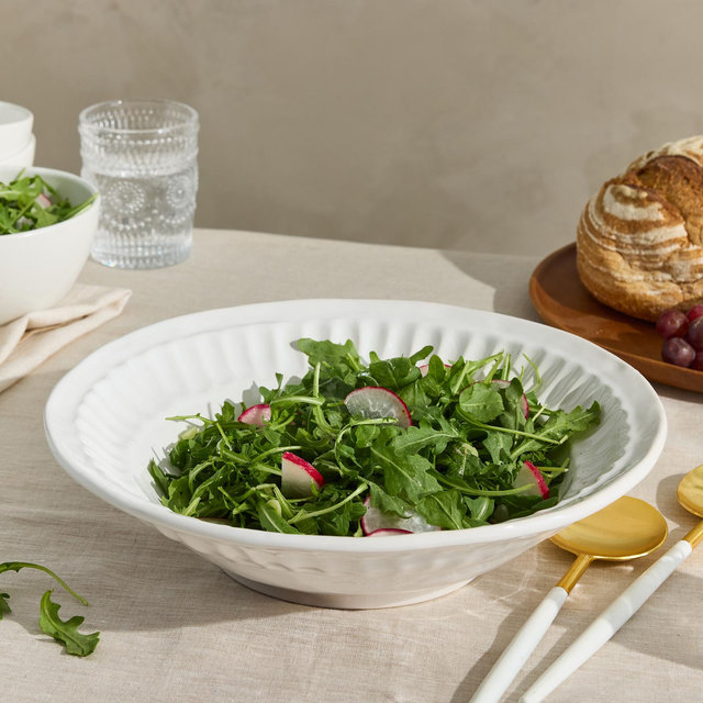 VIETRI, Pietra Serena Shallow Large Serving Bowl | Zola