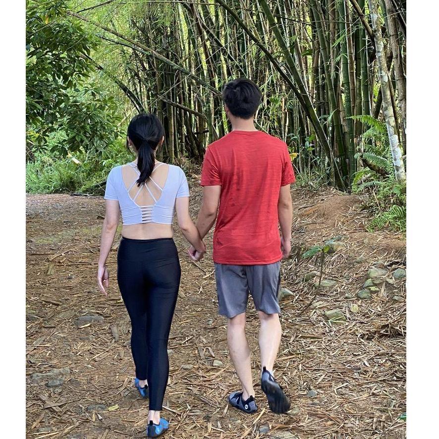Walking around the bamboo forest in Puerto Rico
