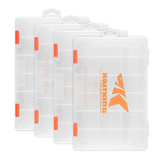 KastKing Tackle Boxes, Plastic Box, Plastic Storage Organizer Box with Removable Dividers - Fishing Tackle Storage - Box Organizer - 2 Packs /4 Packs Tackle Trays - Parts Box