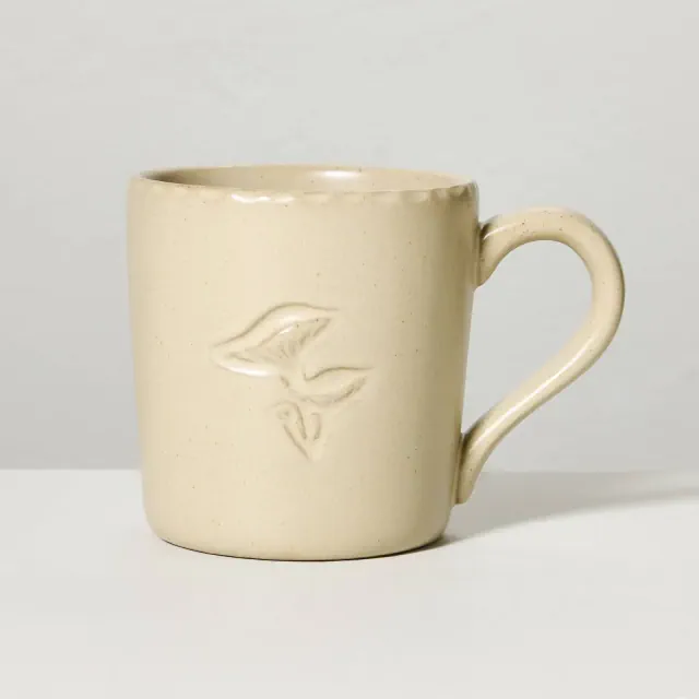 14.5oz Mushroom Ceramic Mug Macadamia Tan - Hearth & Hand™ with Magnolia