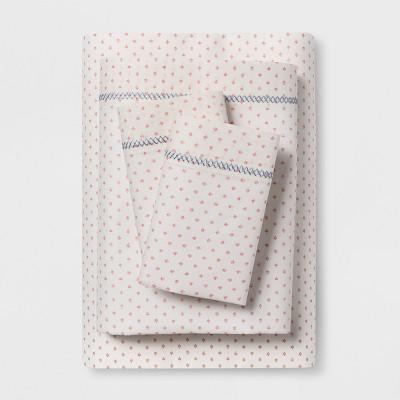 Cotton Percale Print Sheet Set (King) Coral - Opalhouse™