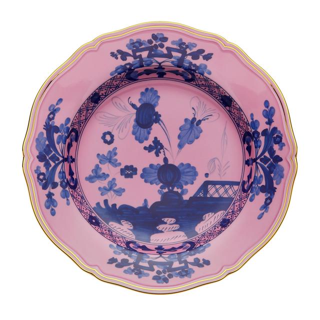 Ginori Oriente Italiano Azalea with Gold Trim Dinner Plate