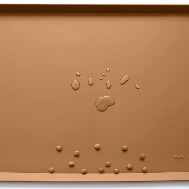 Hoki Found Silicone Pet Food Mats Tray - Non Slip Pet Dog Cat Bowl Mats Placemat - Dog Pet Cat Feeding Mat - Waterproof Dog Cat Food Mats -Pet Water Mats for Carpet -Butterscotch