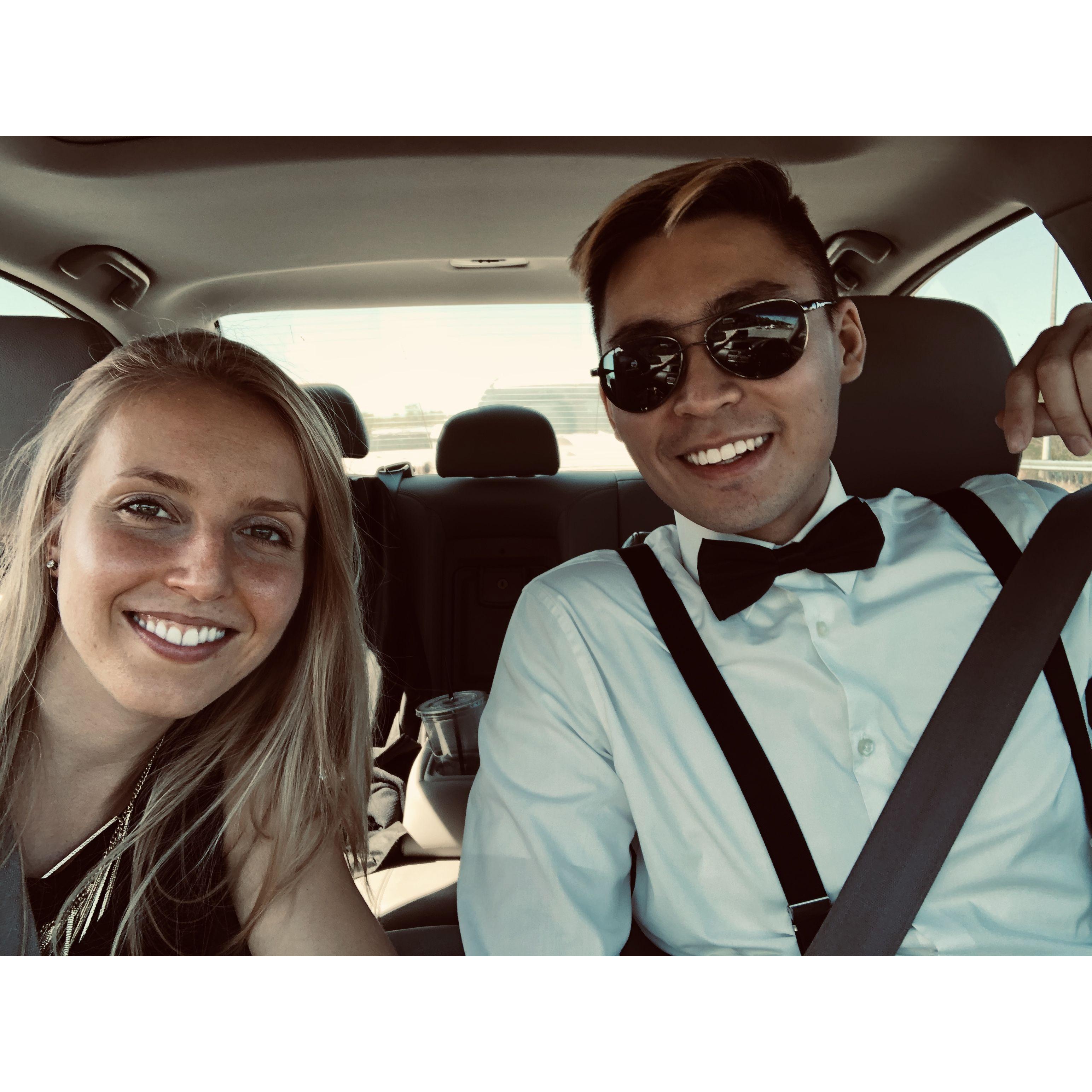 Off to a good friend's wedding! -Vincent was a groomsman! (September 20, 2020)