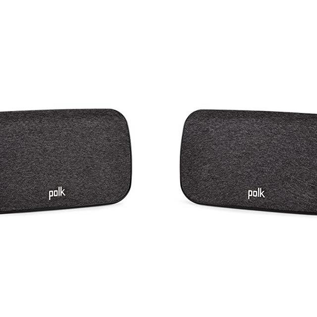 Polk SR2 Wireless Surround Sound Speakers for Select Polk React and Polk Magnifi Sound Bars - Immersive Surround Sound, Easy Set Up, Multiple Placement Options, 2 Count (Pack of 1)