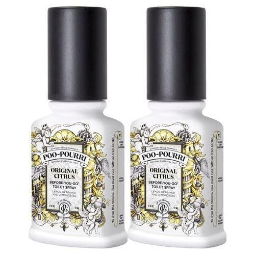 Poo-Pourri Before-You-Go Toilet Spray Bottle, 2 oz, Original Scent, 2 Count