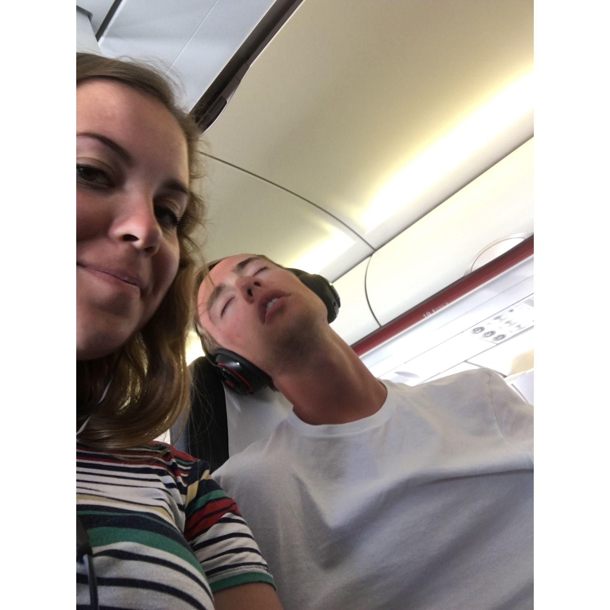 Sleepy on a plane ride - 2017