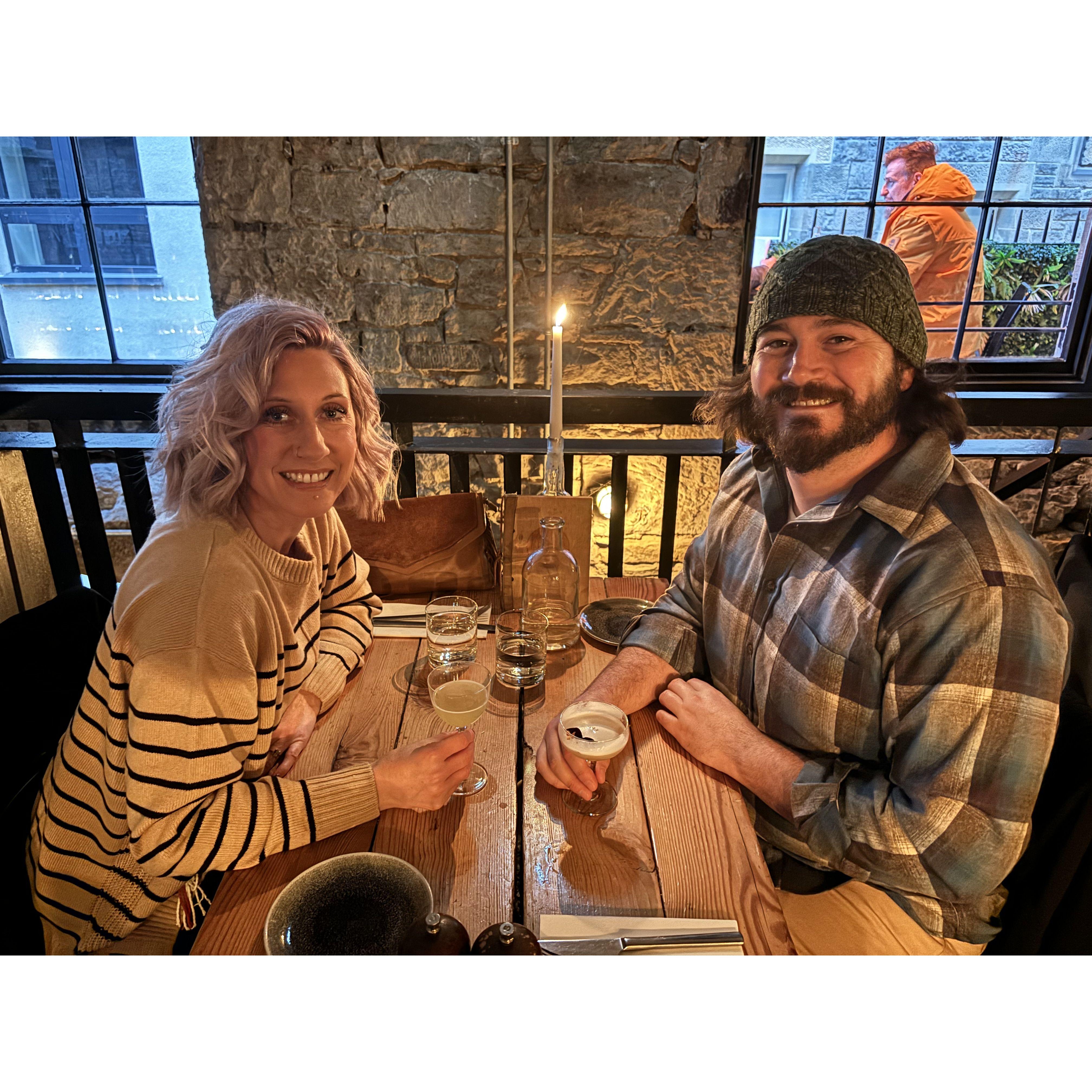 Claire's Bday dinner at Devil's Advocate in Edinburgh, Scotland.
October 2023