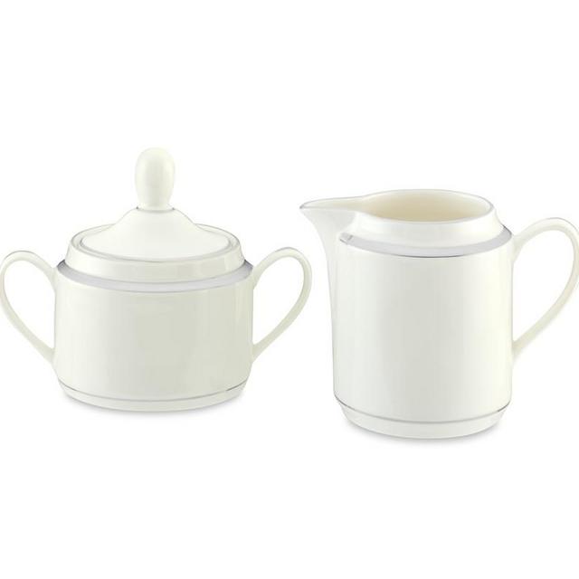 Pickard Signature Plain Creamer & Sugar Set, Platinum