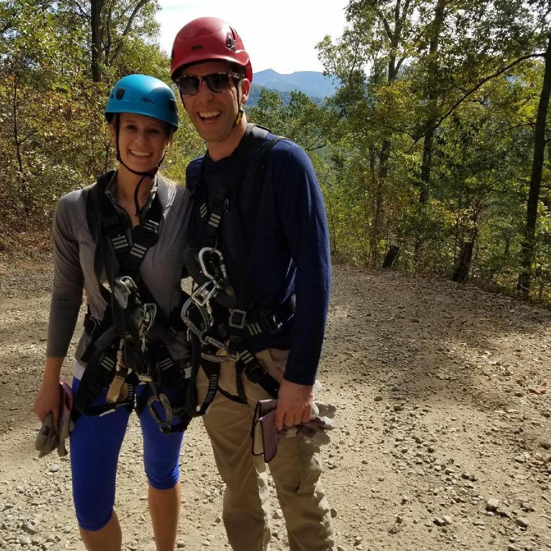 Zip lining in Asheville, NC