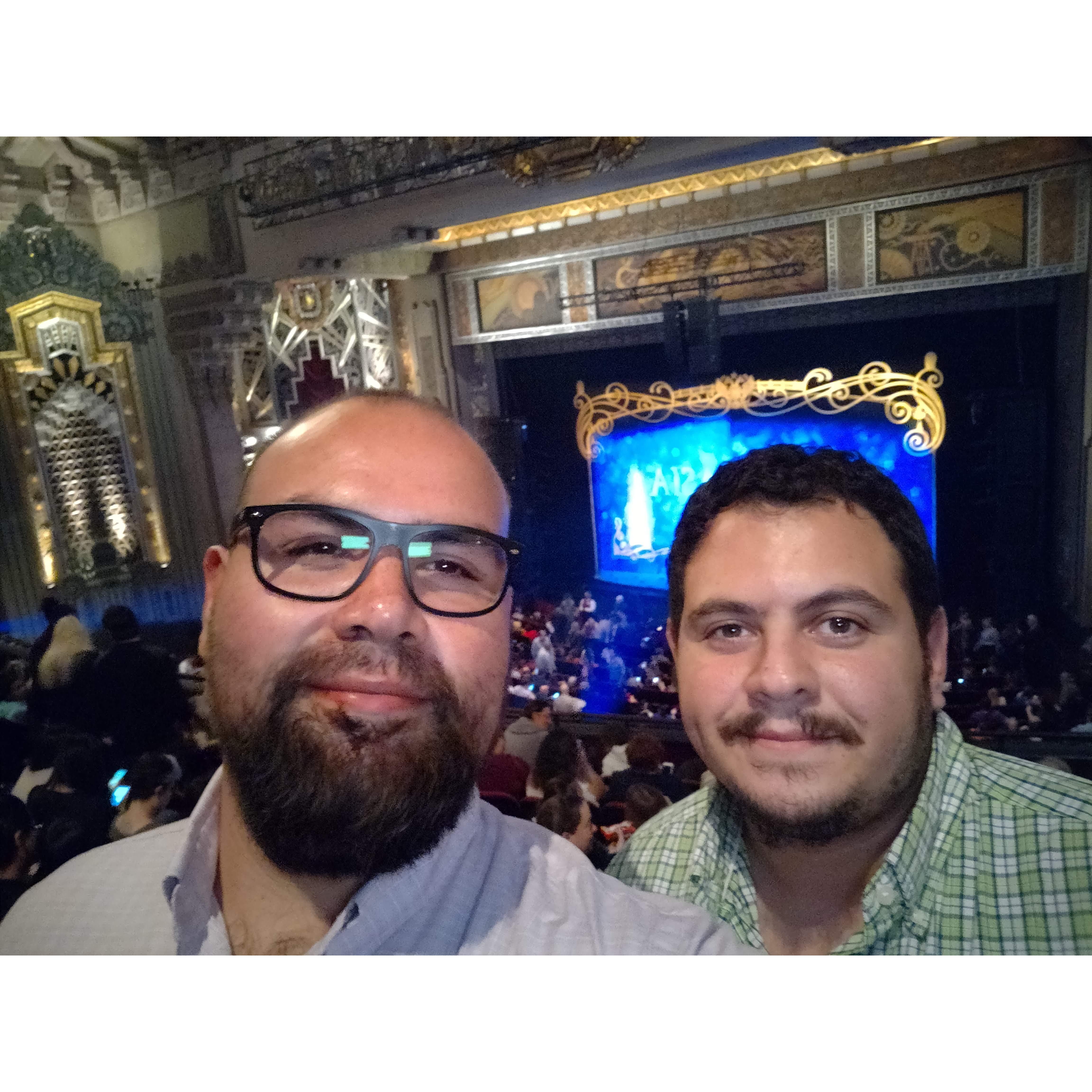 Watching shows together at the Pantages!