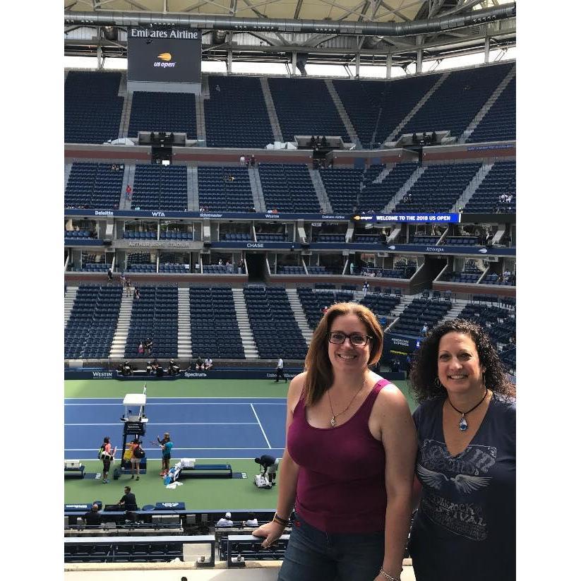 Natalie scored Skybox seats at the U.S. Open