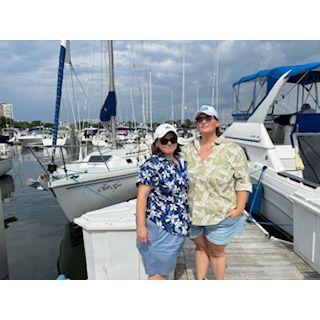 Christina took Carrie sailing for their first anniversary.
