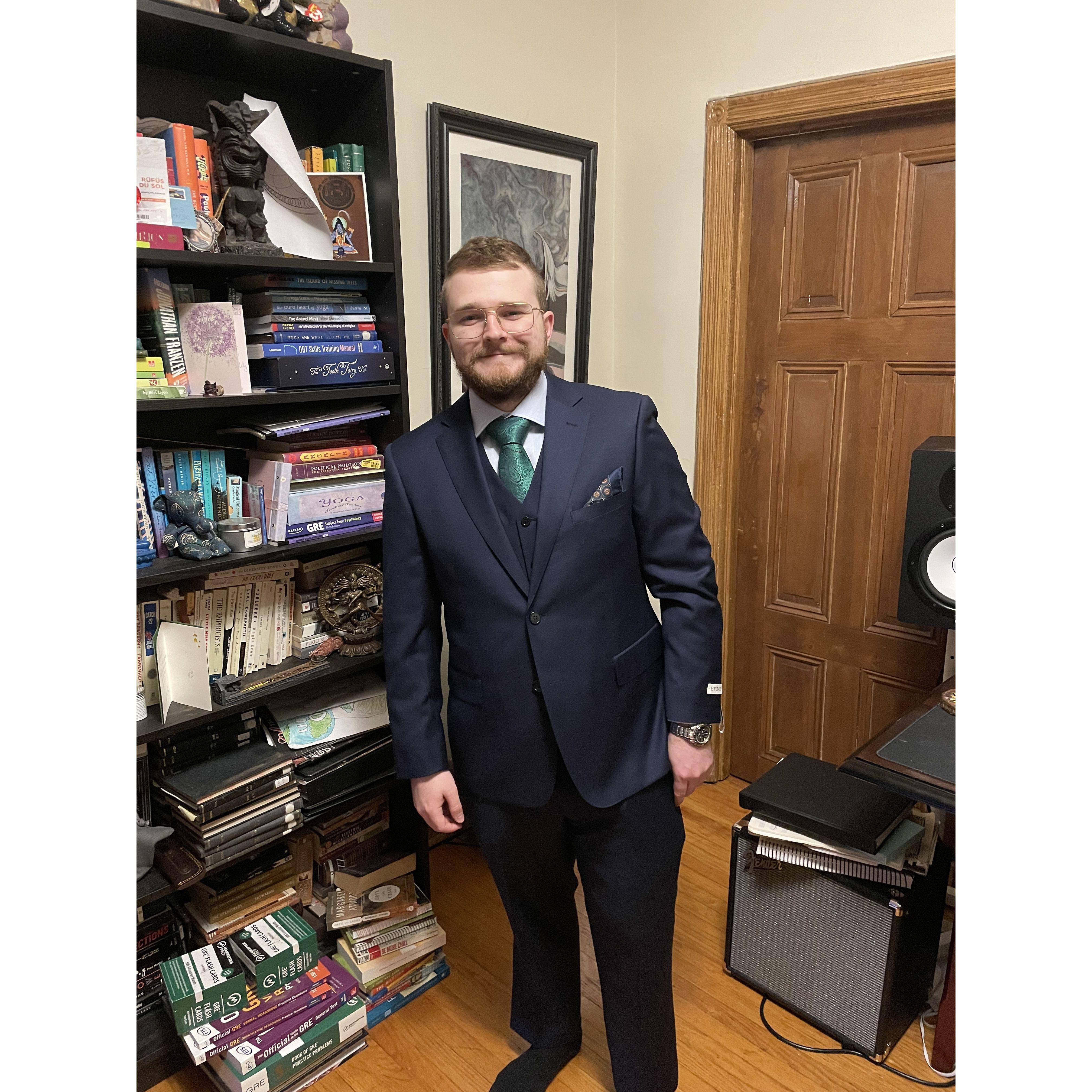 MBA done...suited up...and hired!