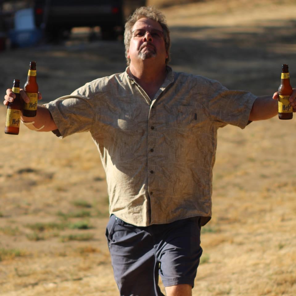 Our glorious host of this shindig Mark Holmes doing his “bay watch” impression