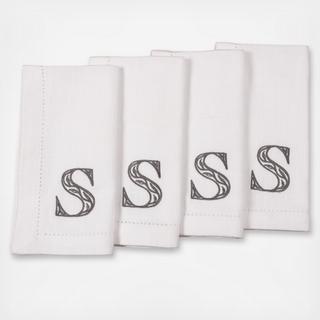 Rustic Monogram Napkin, Set of 4