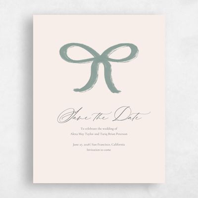 Rich Sage, Green Wedding Save the Date - Chausey Portrait