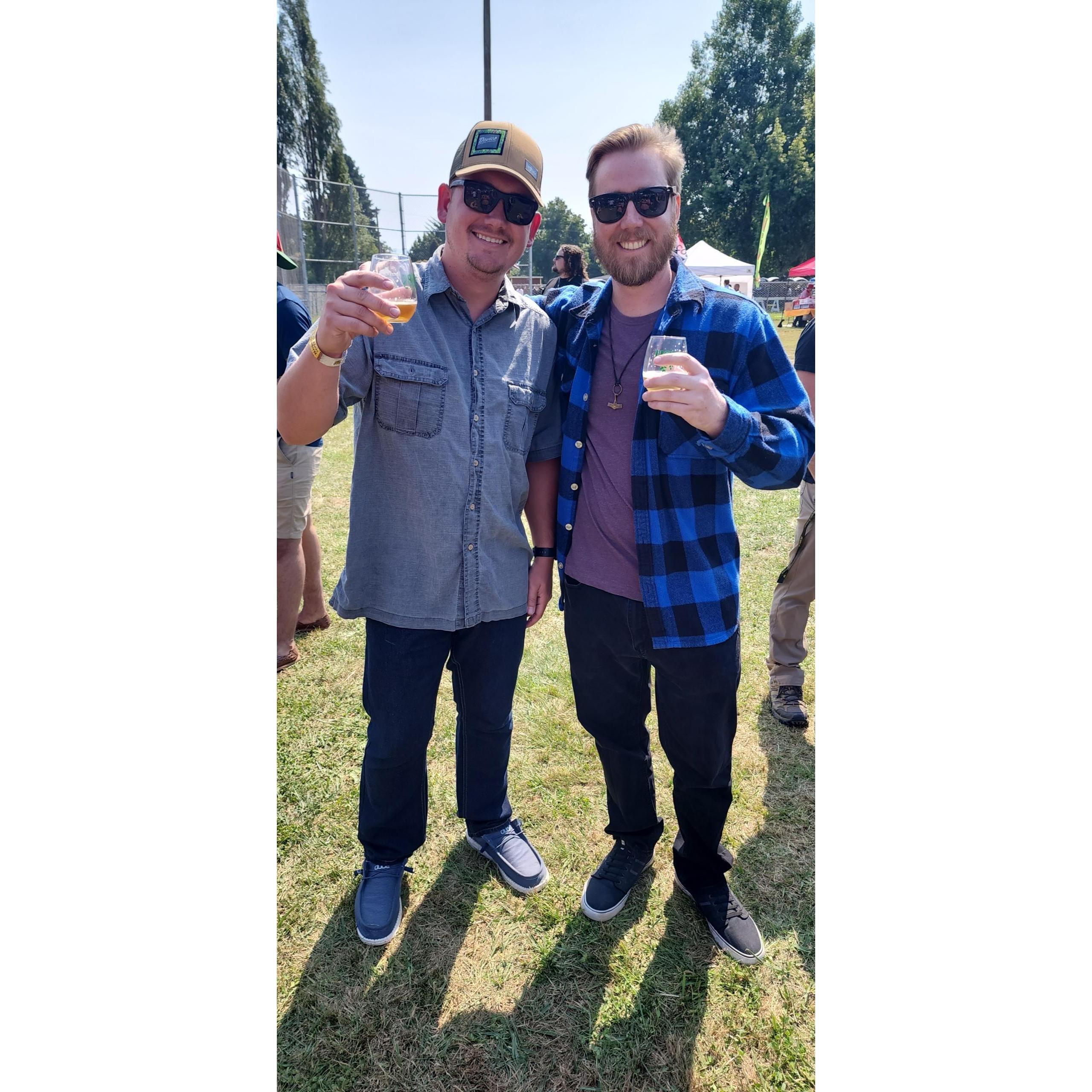 Beer festival with Kevin.