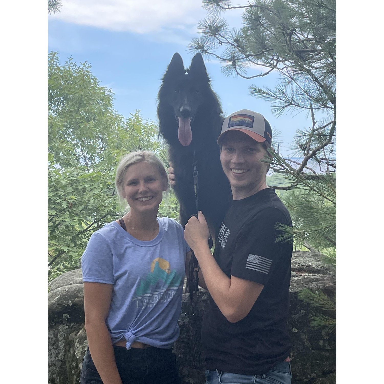 Wisconsin - Hiking up a giant rock